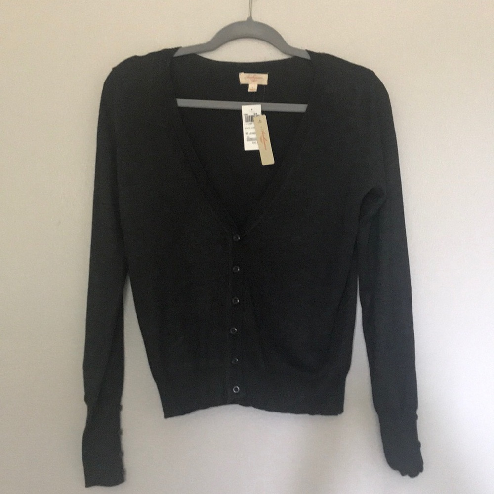 Gray light material cardigan